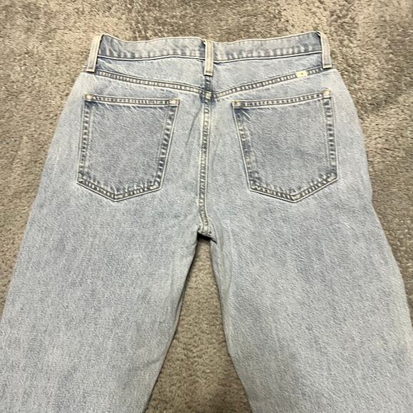 Sunday Best Aritzia Jeans Womens 6 (30x31) Distressed Straight High Rise - Picture 4 of 10